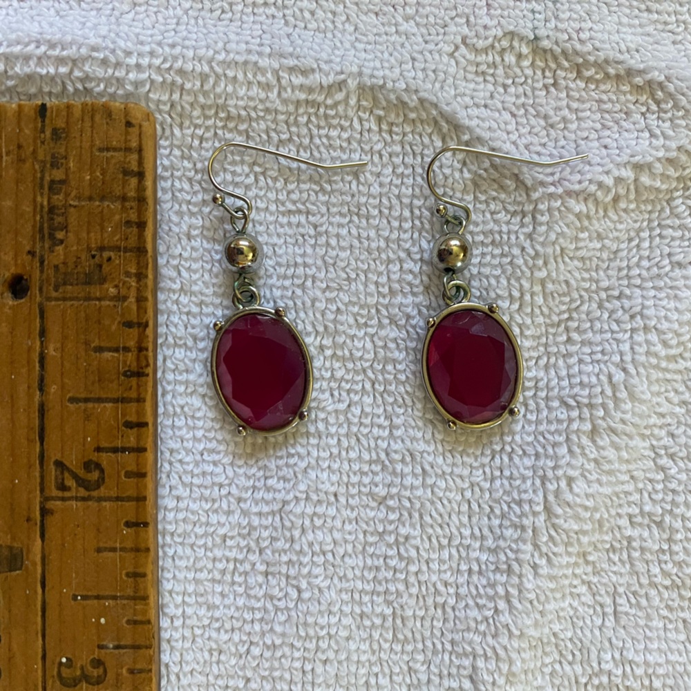 Plum Stone Earrings